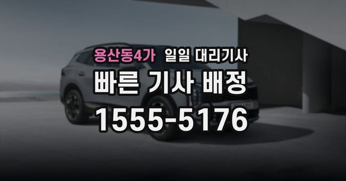 용산동4가 일일 대리기사