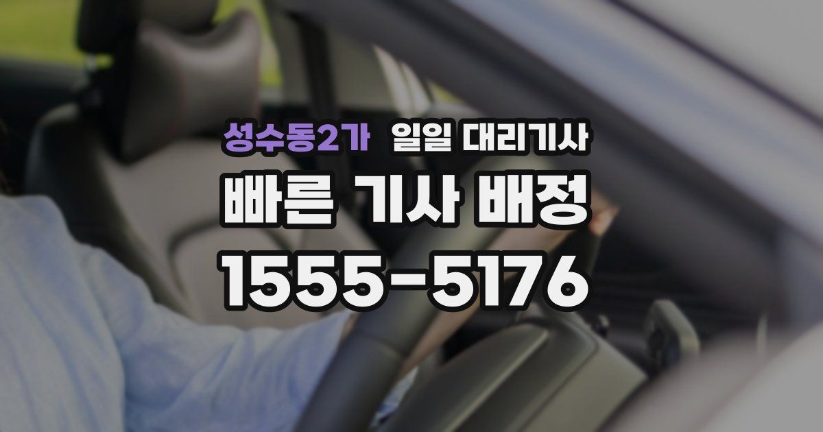 성수동2가 일일 대리기사