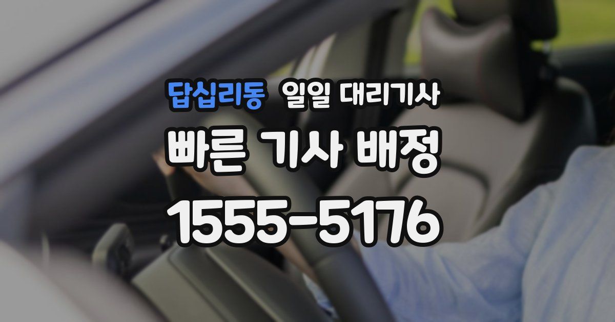 답십리동 일일 대리기사