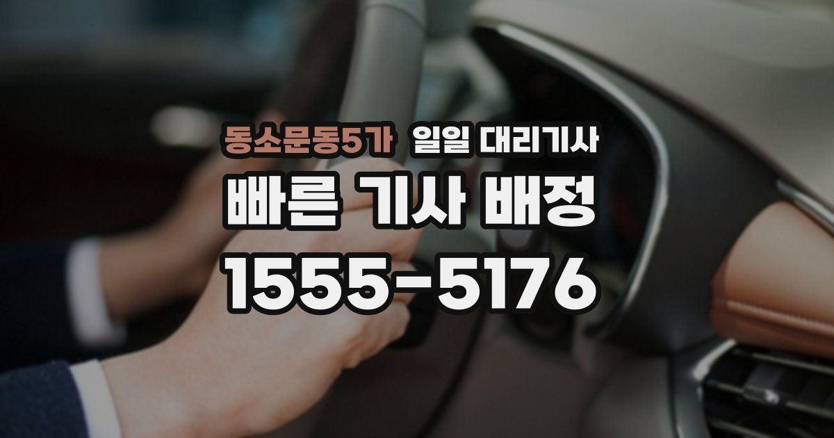 동소문동5가 일일 대리기사