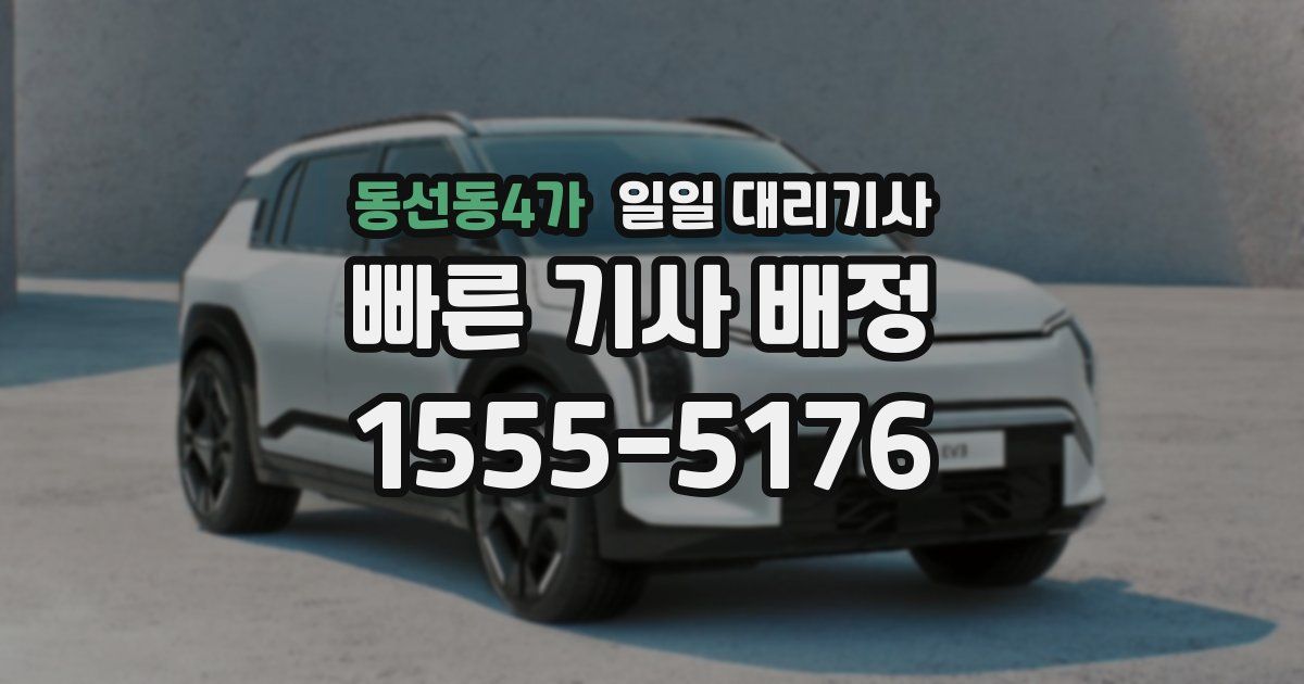 동선동4가 일일 대리기사