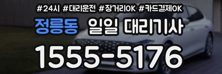 정릉동 일일 대리기사
