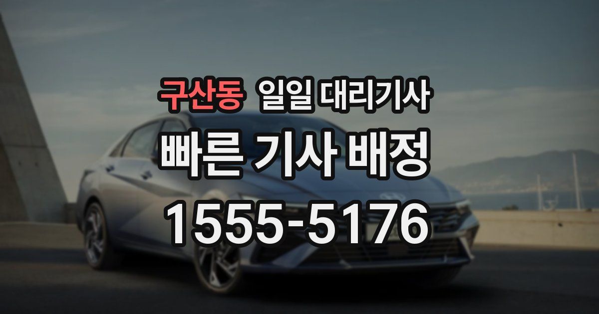 구산동 일일 대리기사