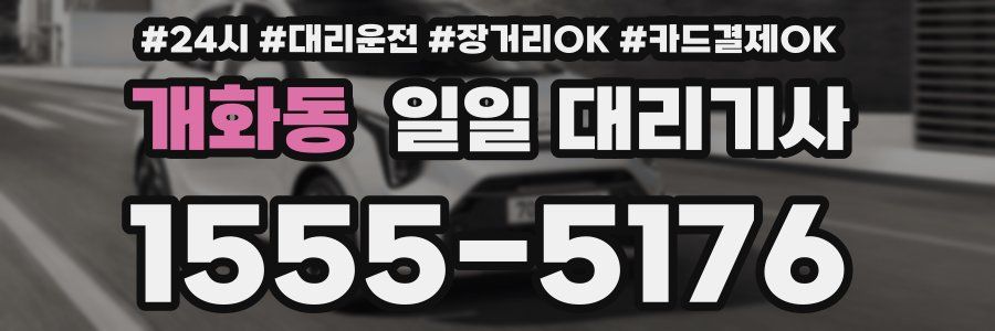 개화동 일일 대리기사