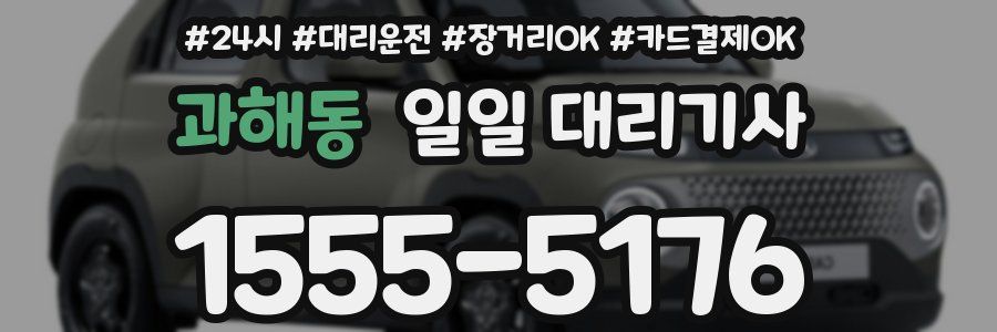 과해동 일일 대리기사