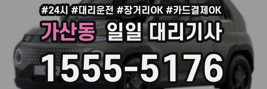 가산동 일일 대리기사