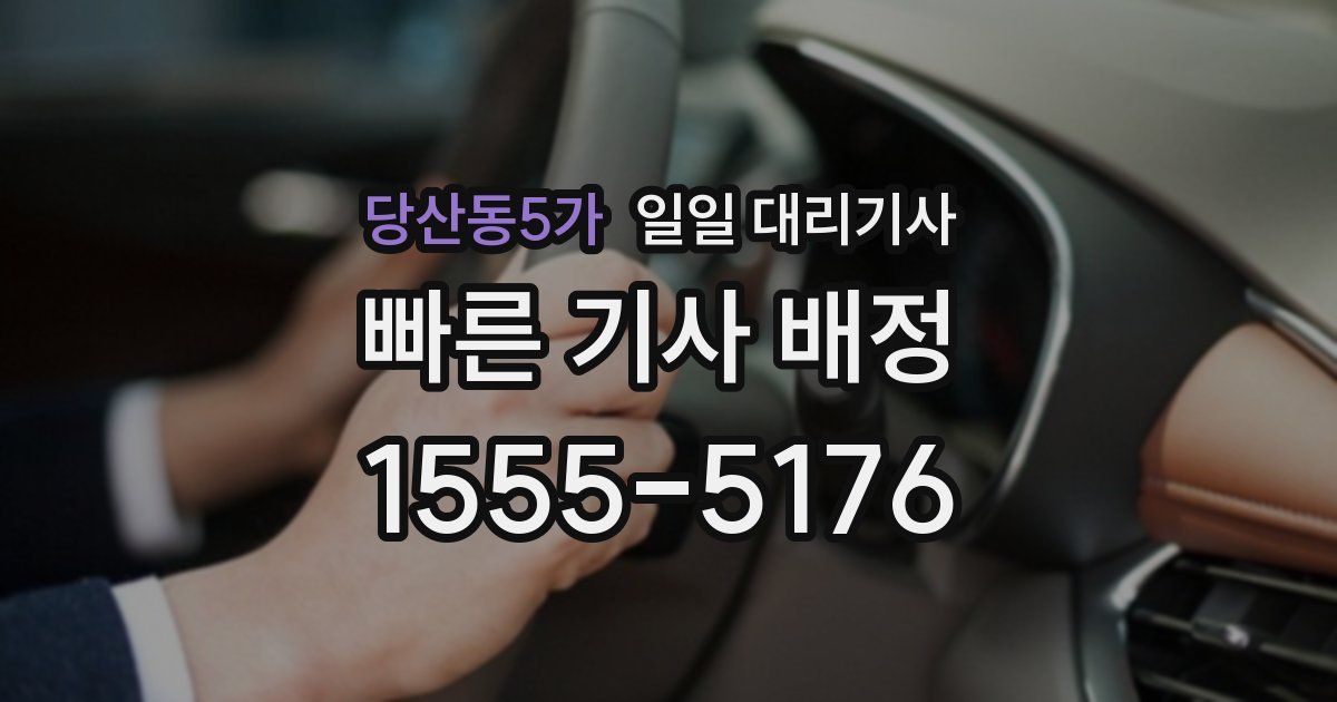 당산동5가 일일 대리기사