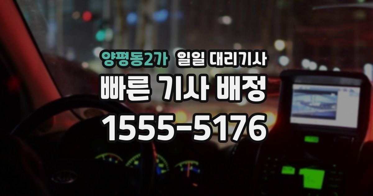 양평동2가 일일 대리기사