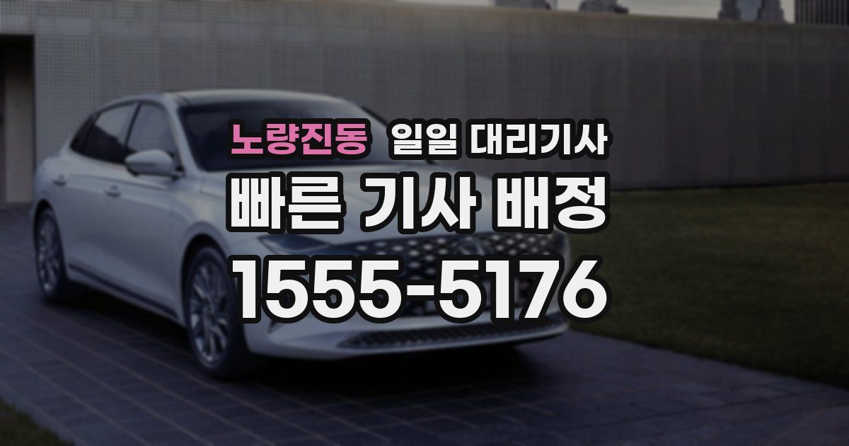 노량진동 일일 대리기사