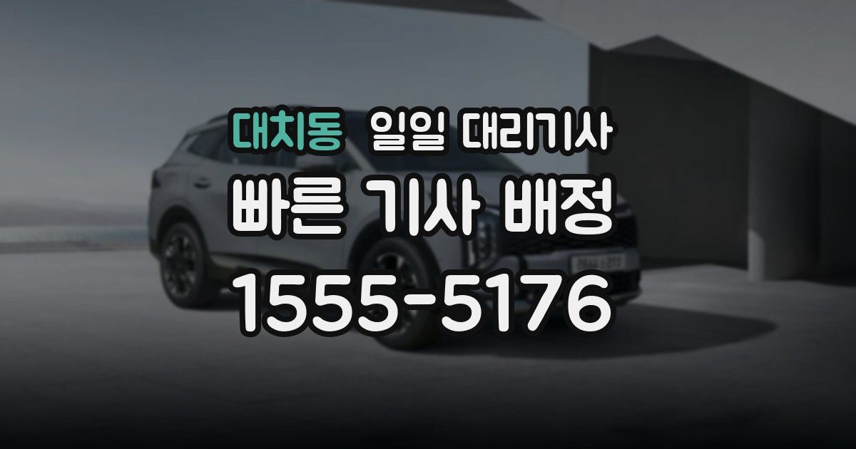 대치동 일일 대리기사