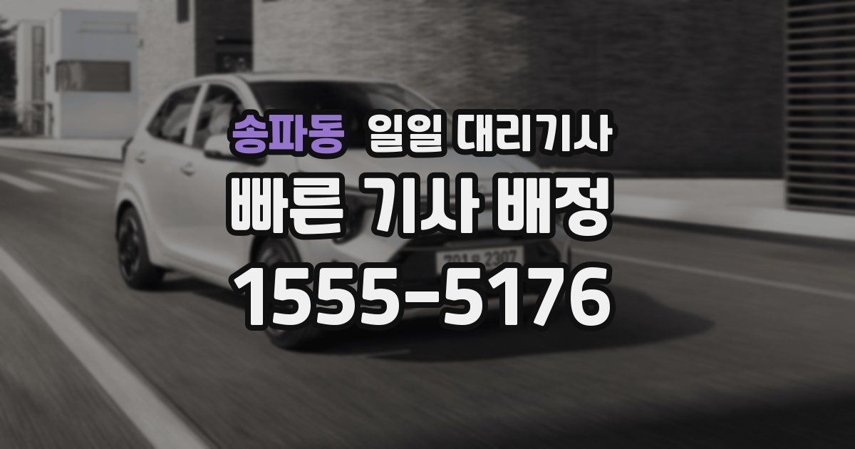 송파동 일일 대리기사