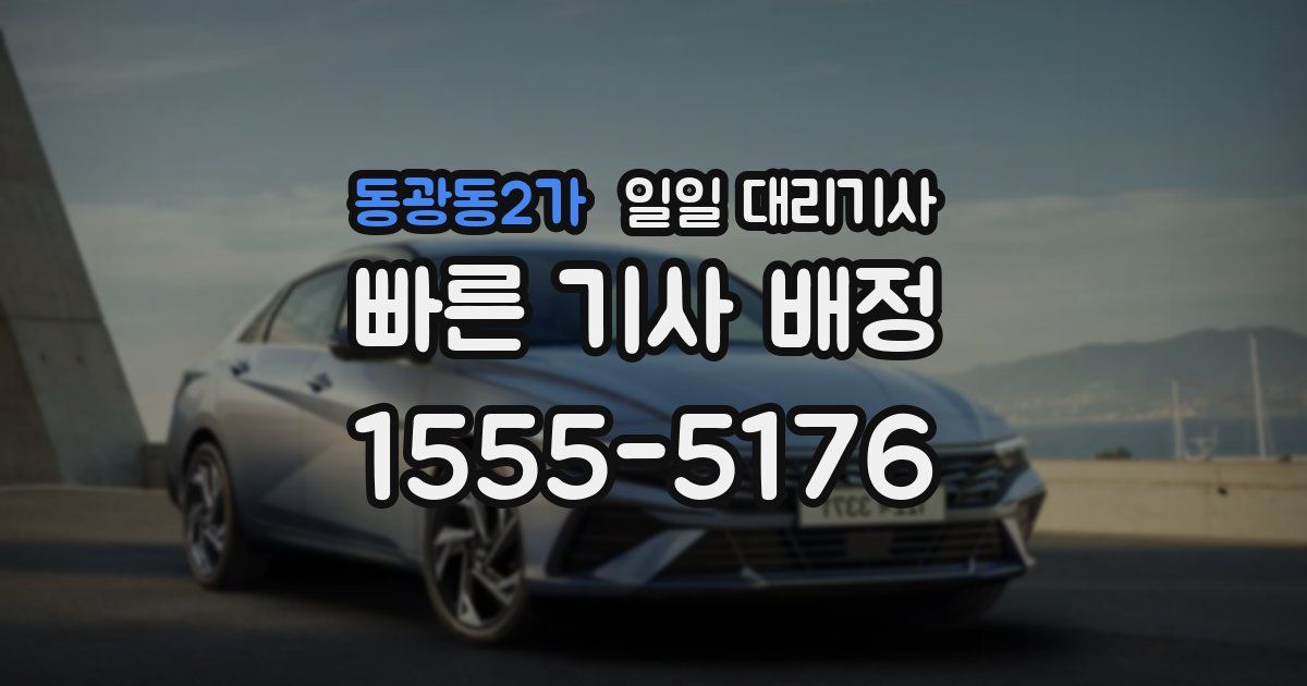 동광동2가 일일 대리기사