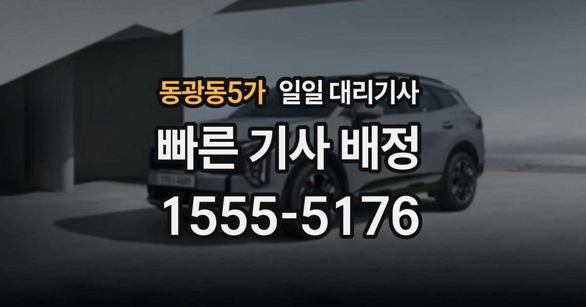 동광동5가 일일 대리기사