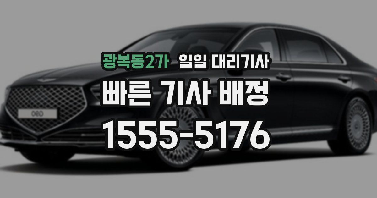 광복동2가 일일 대리기사