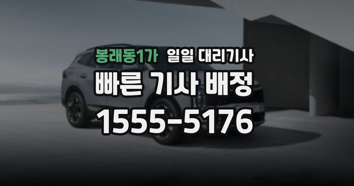 봉래동1가 일일 대리기사