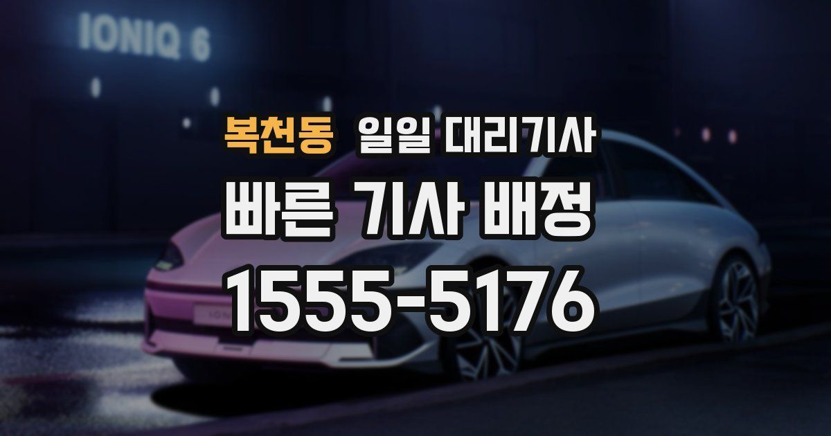 복천동 일일 대리기사