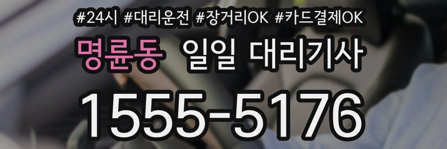 명륜동 일일 대리기사