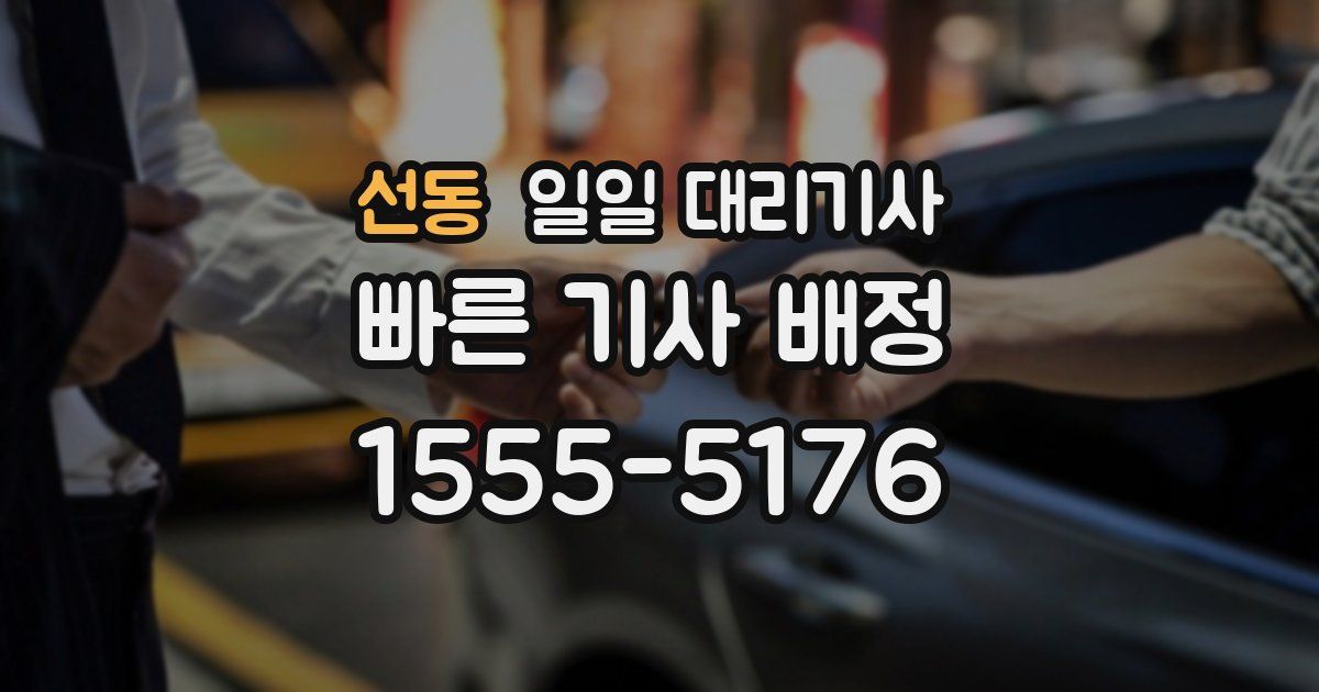 선동 일일 대리기사