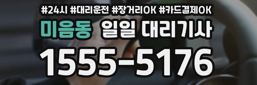 미음동 일일 대리기사