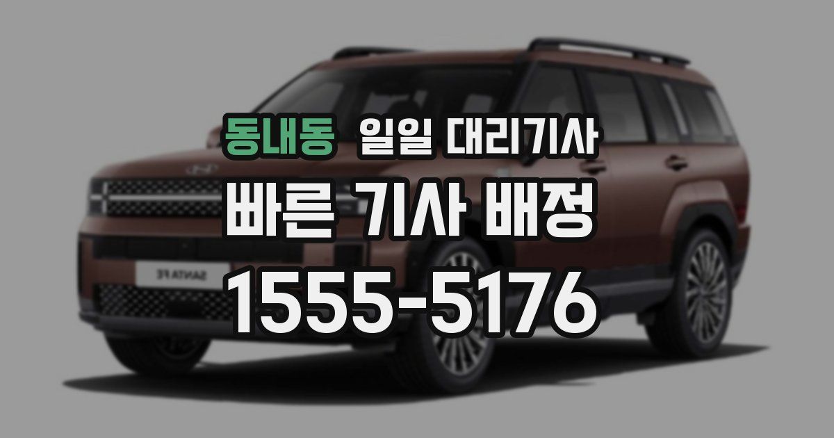 동내동 일일 대리기사