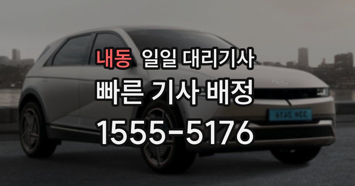 내동 일일 대리기사