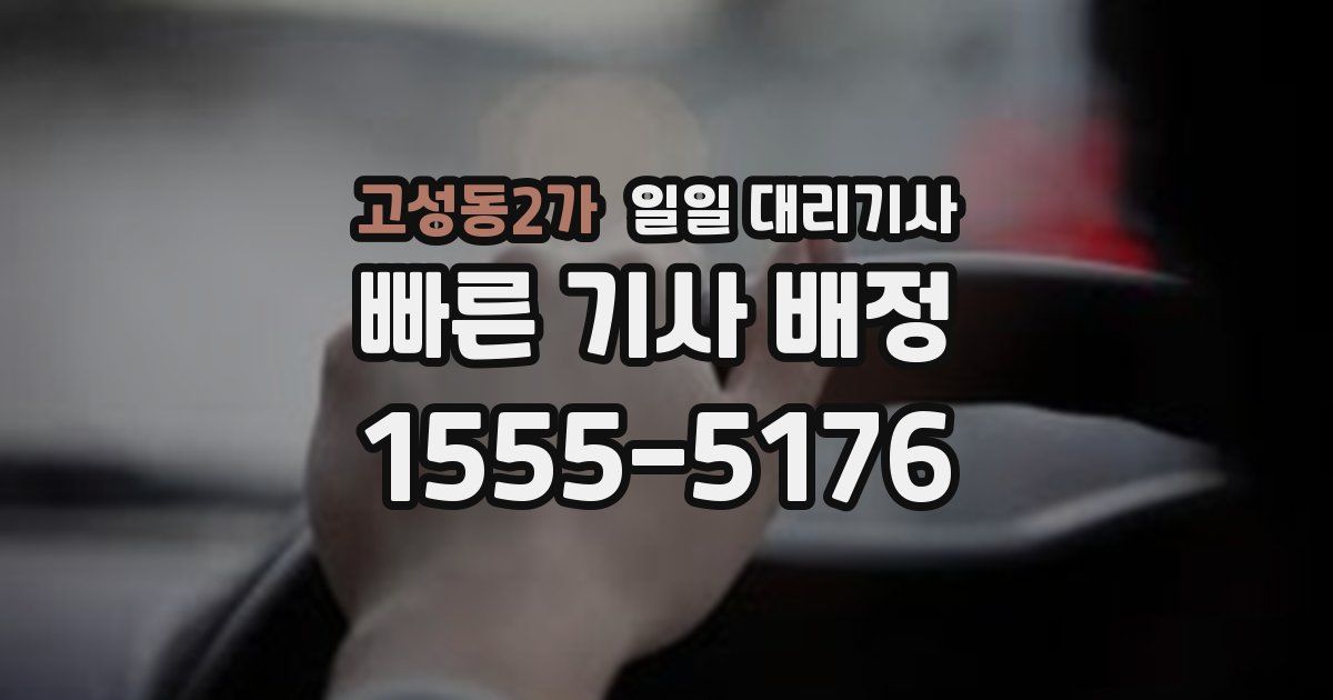 고성동2가 일일 대리기사