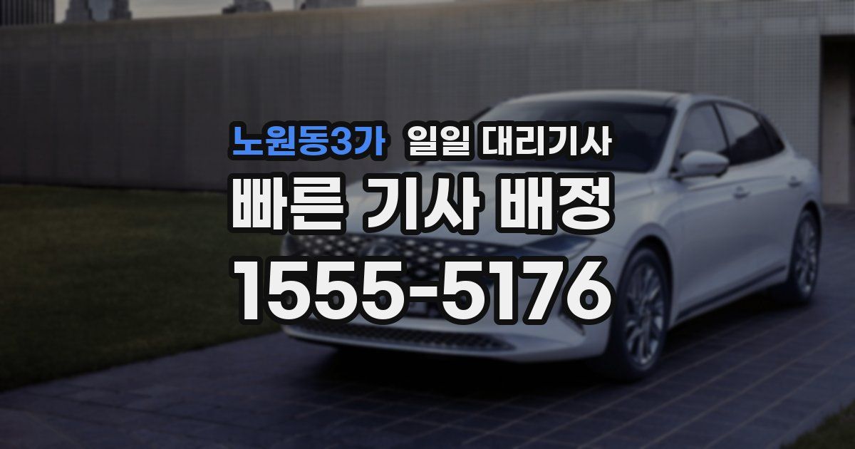 노원동3가 일일 대리기사