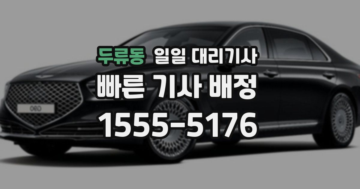 두류동 일일 대리기사