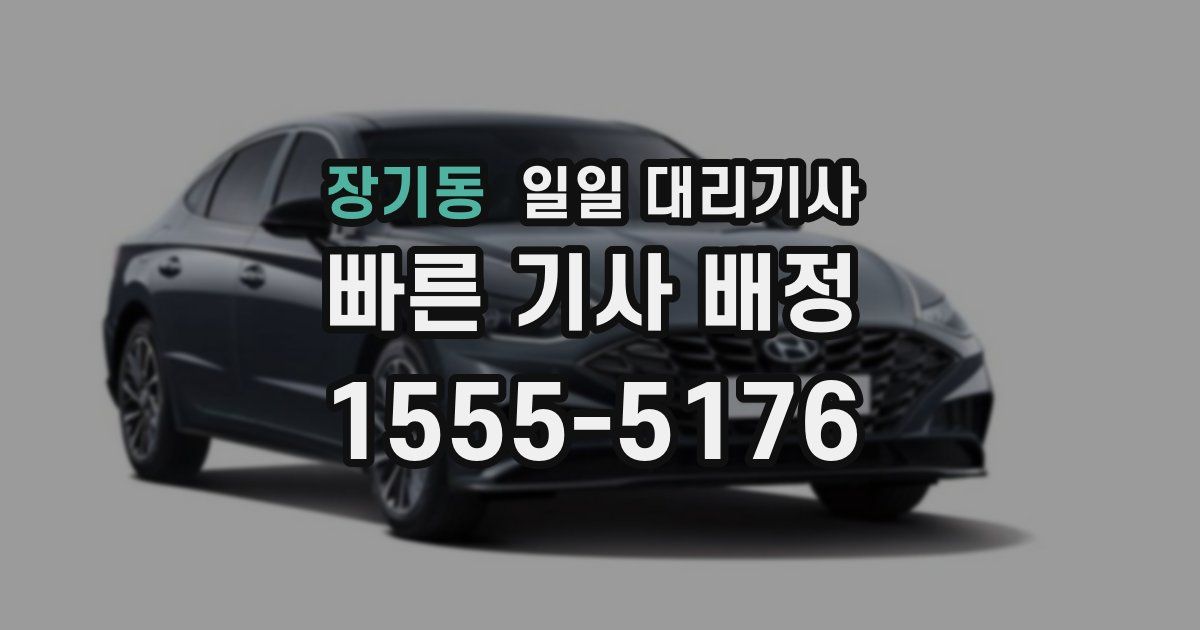 장기동 일일 대리기사