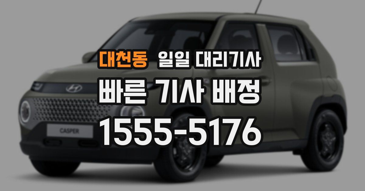 대천동 일일 대리기사