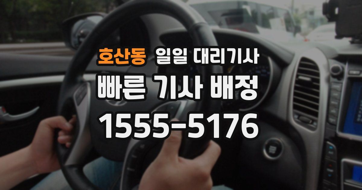 호산동 일일 대리기사