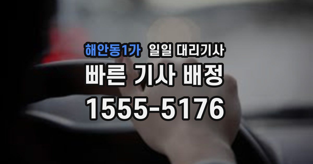 해안동1가 일일 대리기사