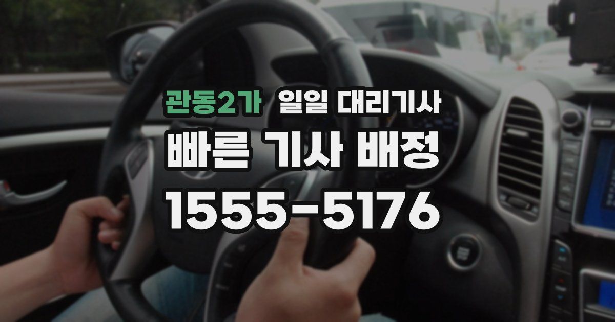 관동2가 일일 대리기사