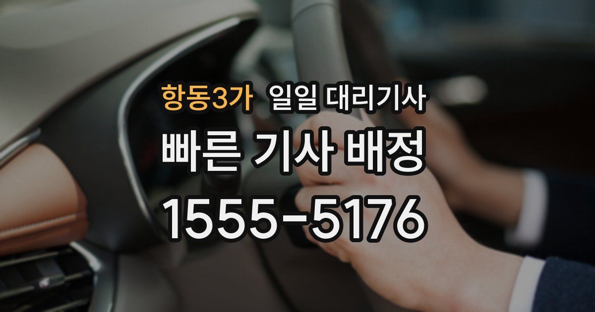 항동3가 일일 대리기사