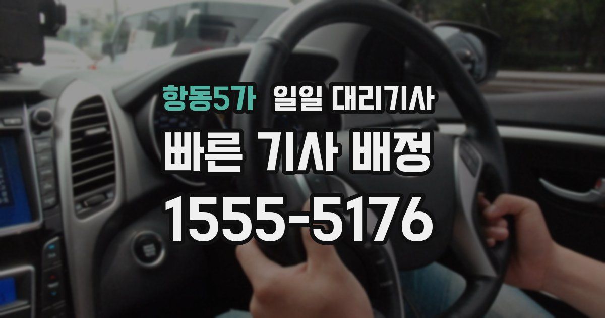 항동5가 일일 대리기사