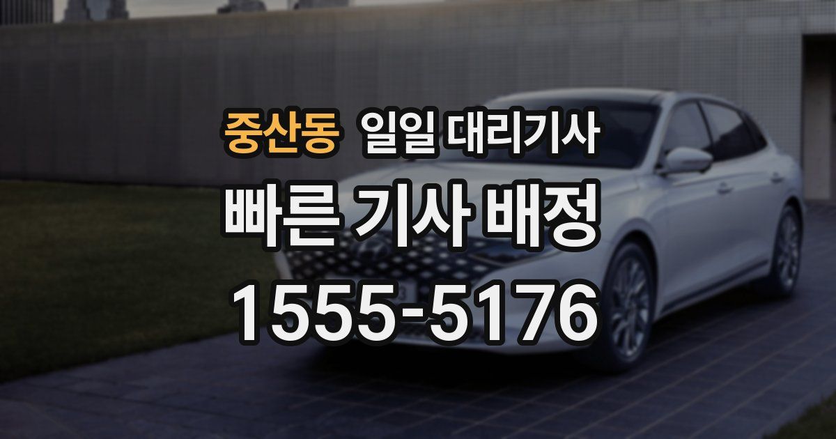 중산동 일일 대리기사