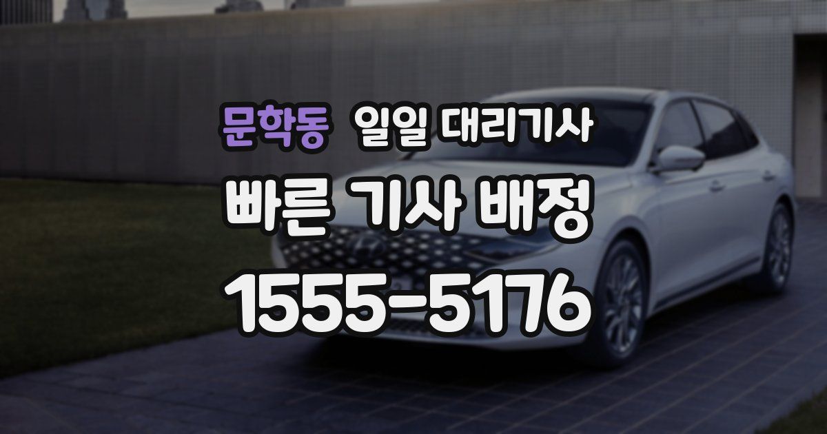 문학동 일일 대리기사