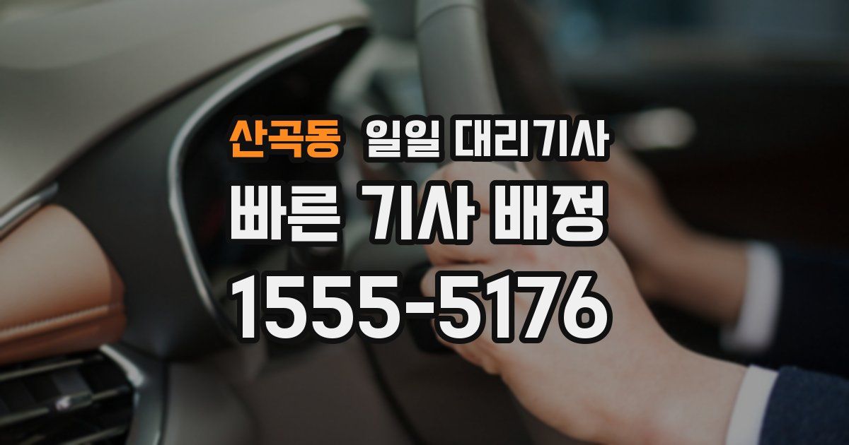 산곡동 일일 대리기사