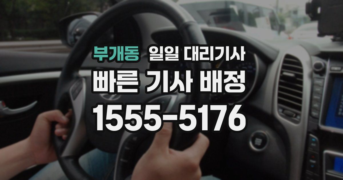 부개동 일일 대리기사
