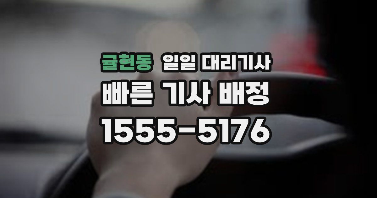 귤현동 일일 대리기사