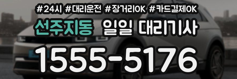 선주지동 일일 대리기사