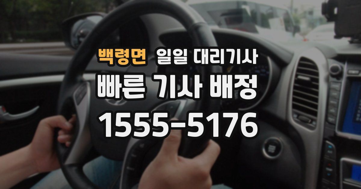 백령면 일일 대리기사