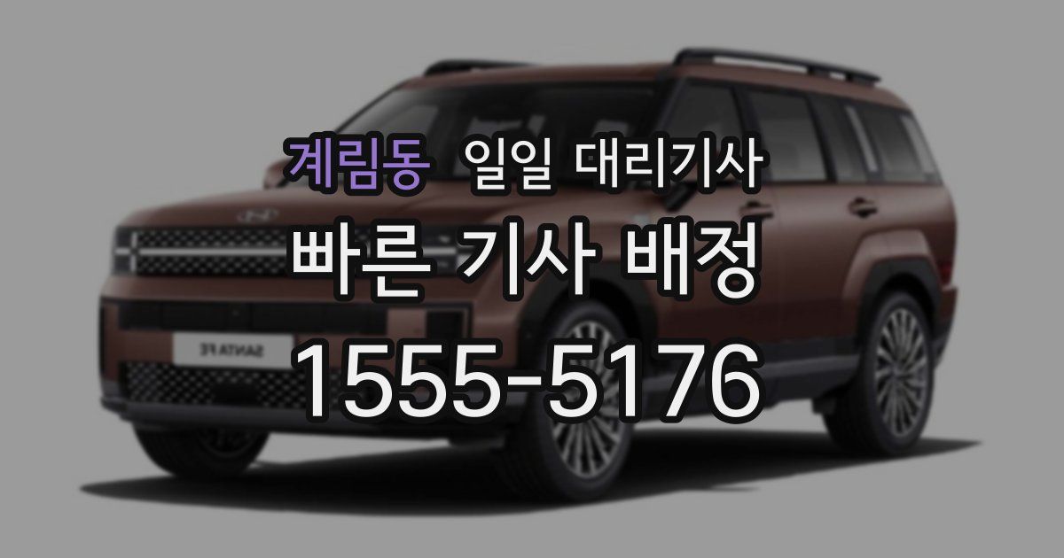 계림동 일일 대리기사