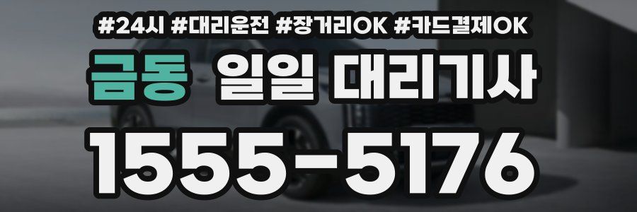 금동 일일 대리기사