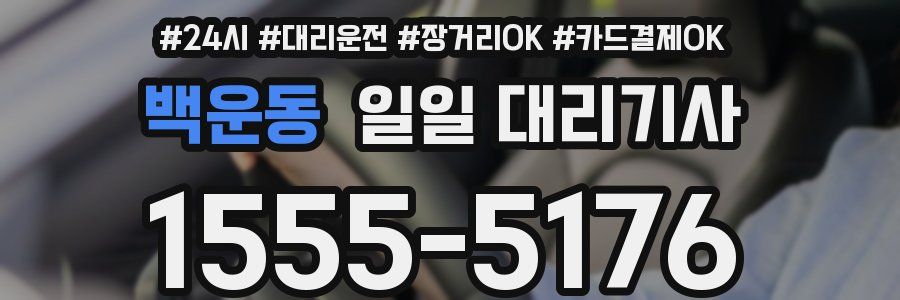 백운동 일일 대리기사