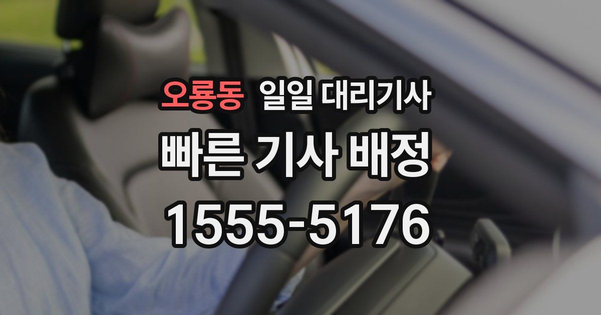 오룡동 일일 대리기사