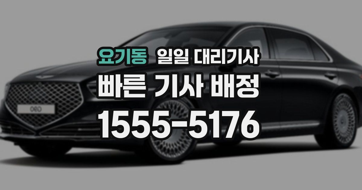 요기동 일일 대리기사