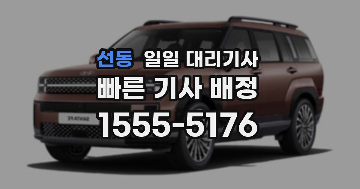 선동 일일 대리기사