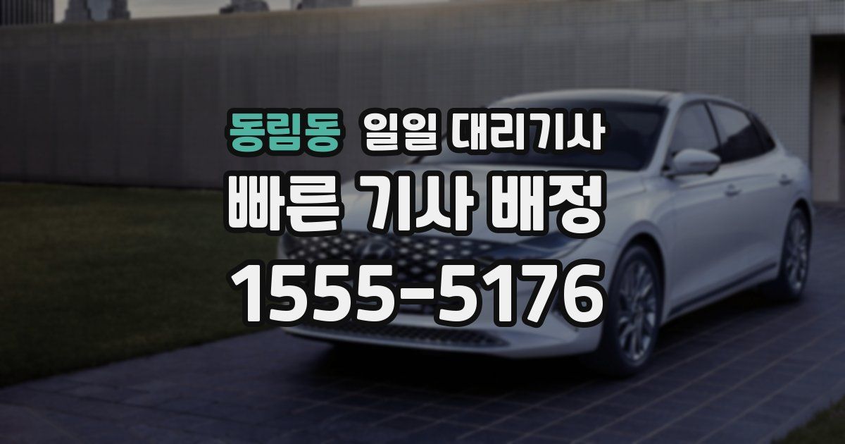 동림동 일일 대리기사