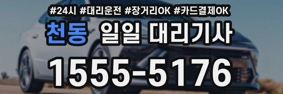 천동 일일 대리기사